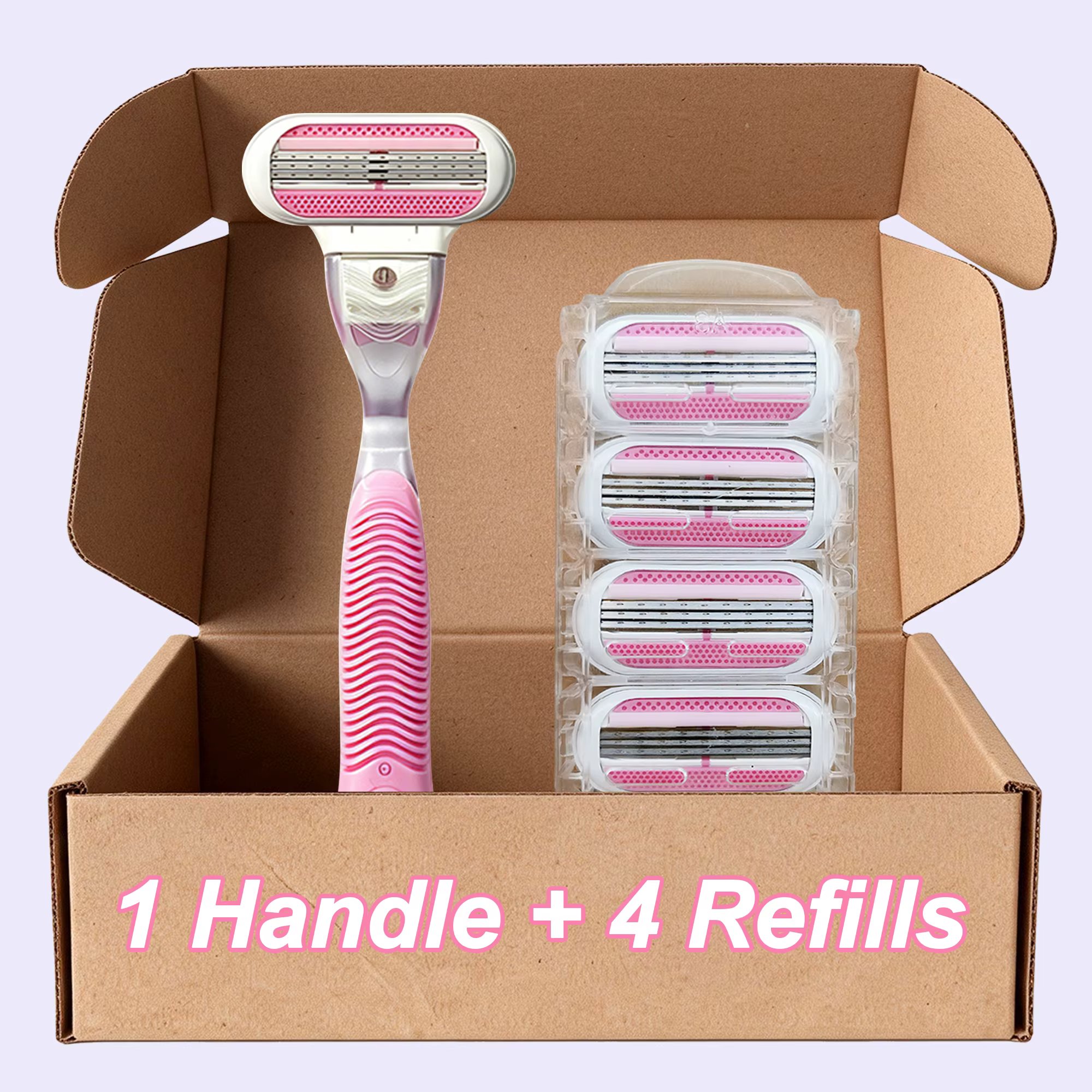 Rasoir à 3 lames pour femmes avec bande lubrifiante à l’aloe vera, rasoir manuel pour les jambes, le