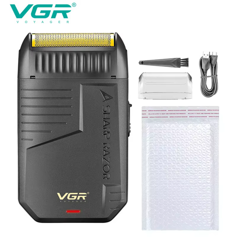 VGR rasoir à lame unique rasoir électrique Machine à raser tondeuse à barbe Rechargeable rasoir à fe