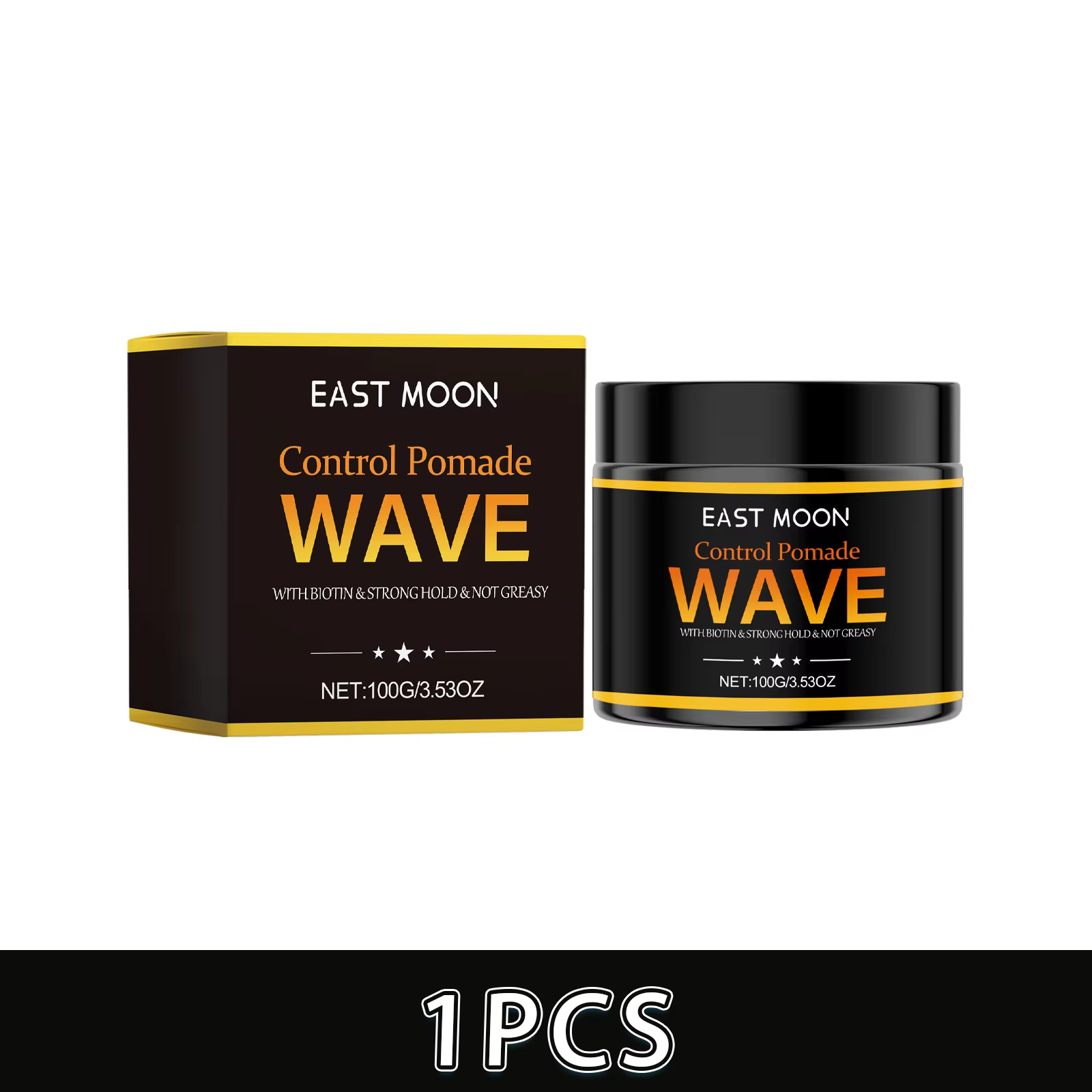 Cire à cheveux à forte tenue pour hommes, cire coiffante ferme avec brillance naturelle, à base d'ea