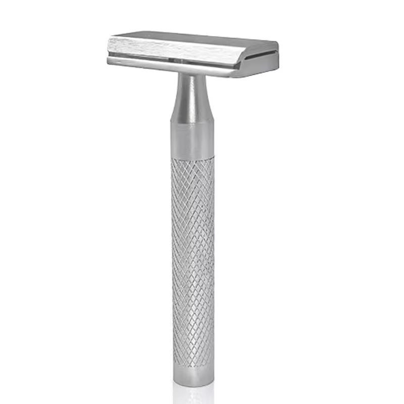 Rasoir manuel double face en acier inoxydable pour homme, poignée confortable pour un rasage en douc