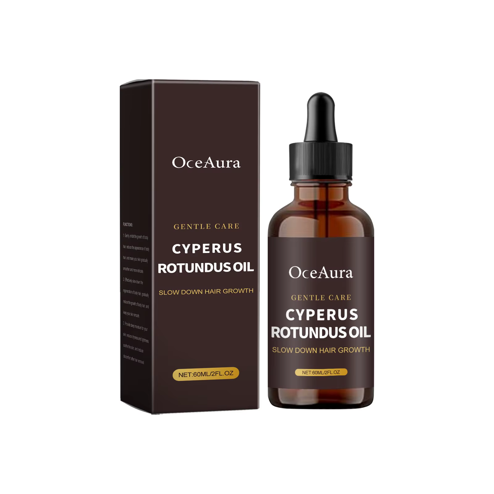 Inhibe la croissance des cheveux Cyperus Rotundus huile épilation indolore ralentissent les aisselle