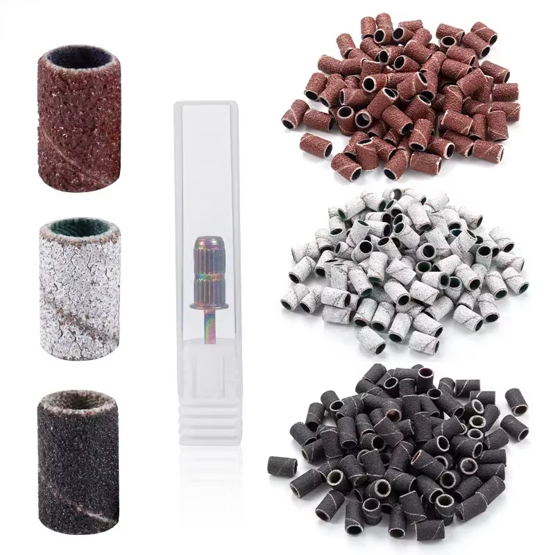 100/50pcs bandes de ponçage zèbre Machine forets à ongles polissage 80 # 150 # 240 # Outils de rem
