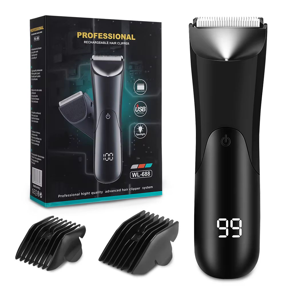 Tondeuse à cheveux pour hommes, épilateur, rasoir à barbe pour l'aine, la poitrine, les aisselles, l