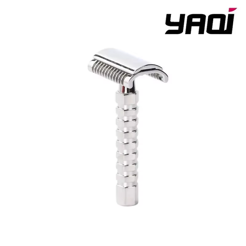 Rasoir de sécurité Yaqi Duomo en acier inoxydable 2026 – Rasoir à barbe en acier inoxydable – Cadeau