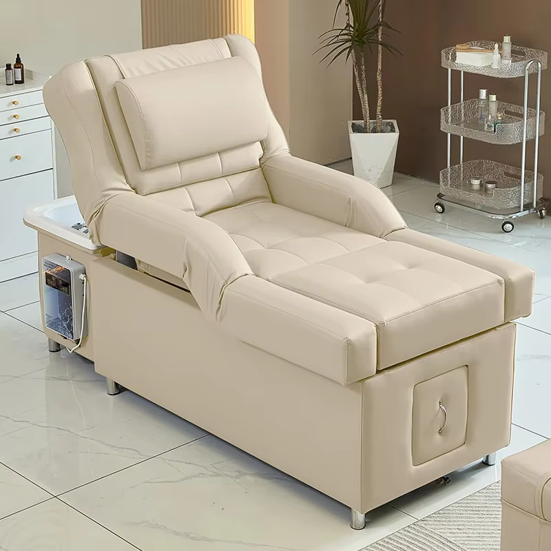 Canapé-lit électrique pour salon de beauté, lit spécial pour shampoing, pied de santé valide, thérap