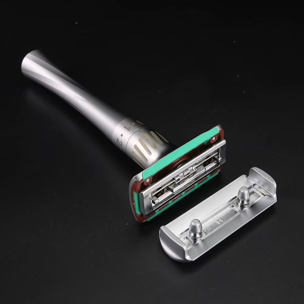 XUANFENG-Rasoir à lame double face en alliage de zinc pour homme, couteau à main traditionnel, boîte