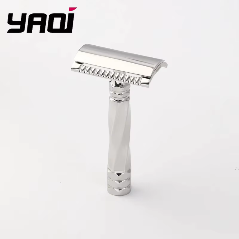 Nouveau Rasoir de Sécurité Yaqi Cerberus en Acier Inoxydable, Lame de 0,65 mm, Manche de 77 mm – Ven