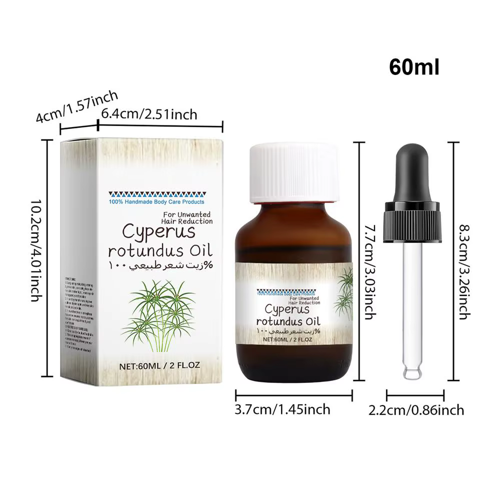 60ml Cyperus Rotundus huile corps épilateur huile pour aisselles jambes bras inhibiteur de croissanc
