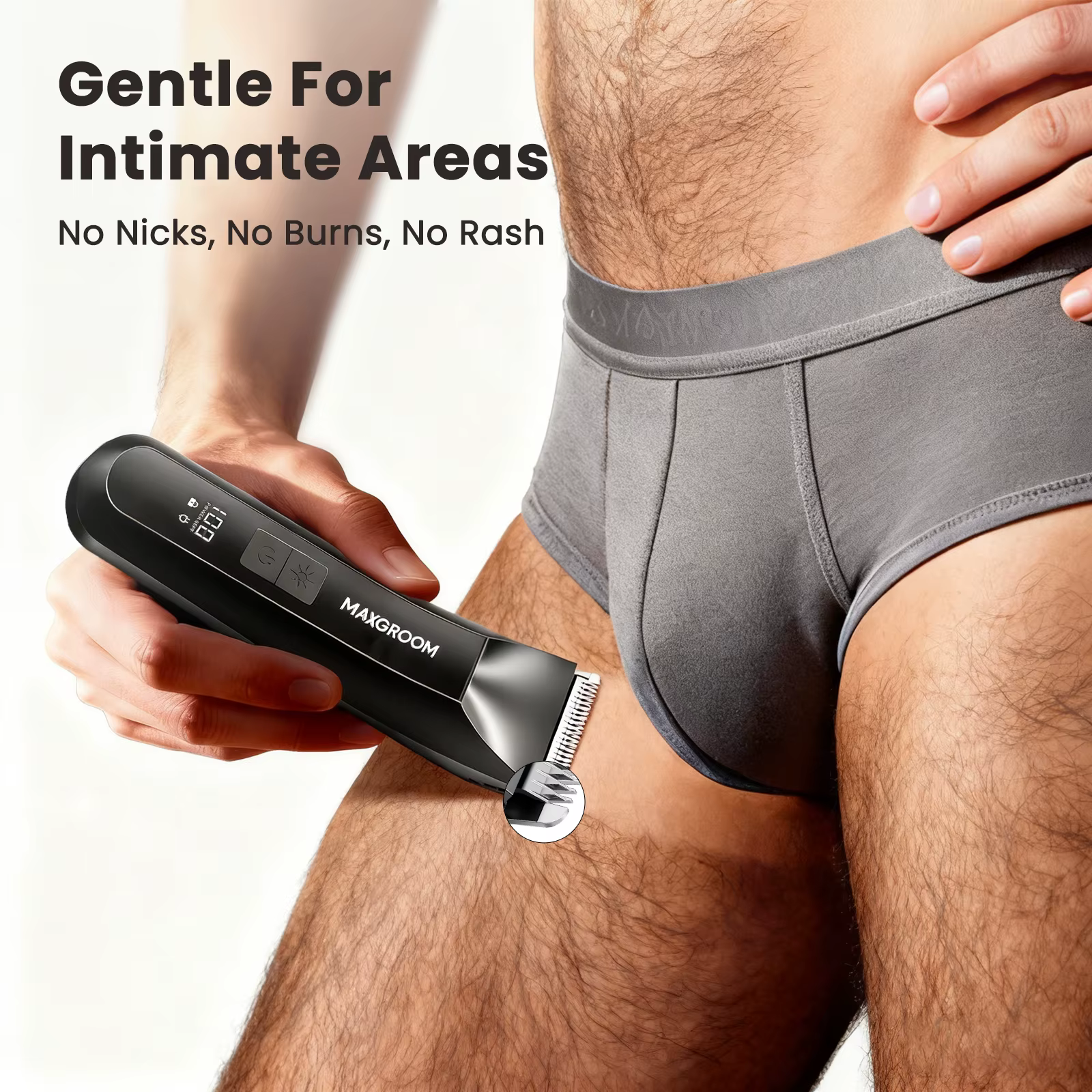 MAXGROOM nouveau corps tondeuse à cheveux rasoir pour hommes tondeuse à billes pour l'aine pubienne 