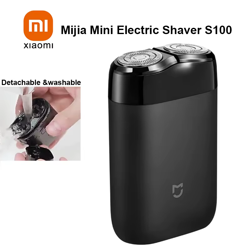 Rasoir électrique portable XIAOMI Mijia S100 pour hommes - Mini tondeuse à barbe de voyage rechargea