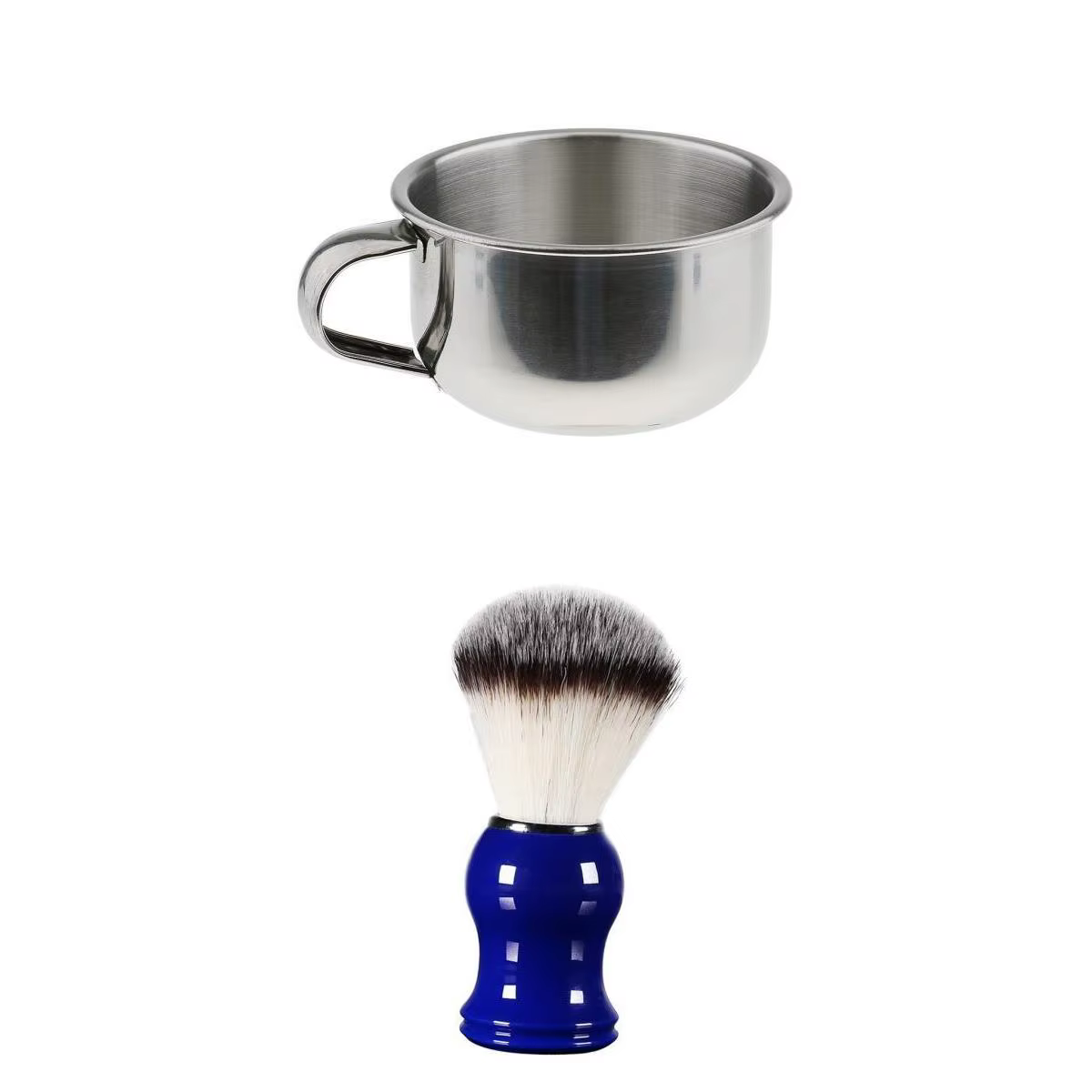 Ensemble de brosse à raser et tasse, bol en acier durable et brosse à barbe, kit de rasage pour homm