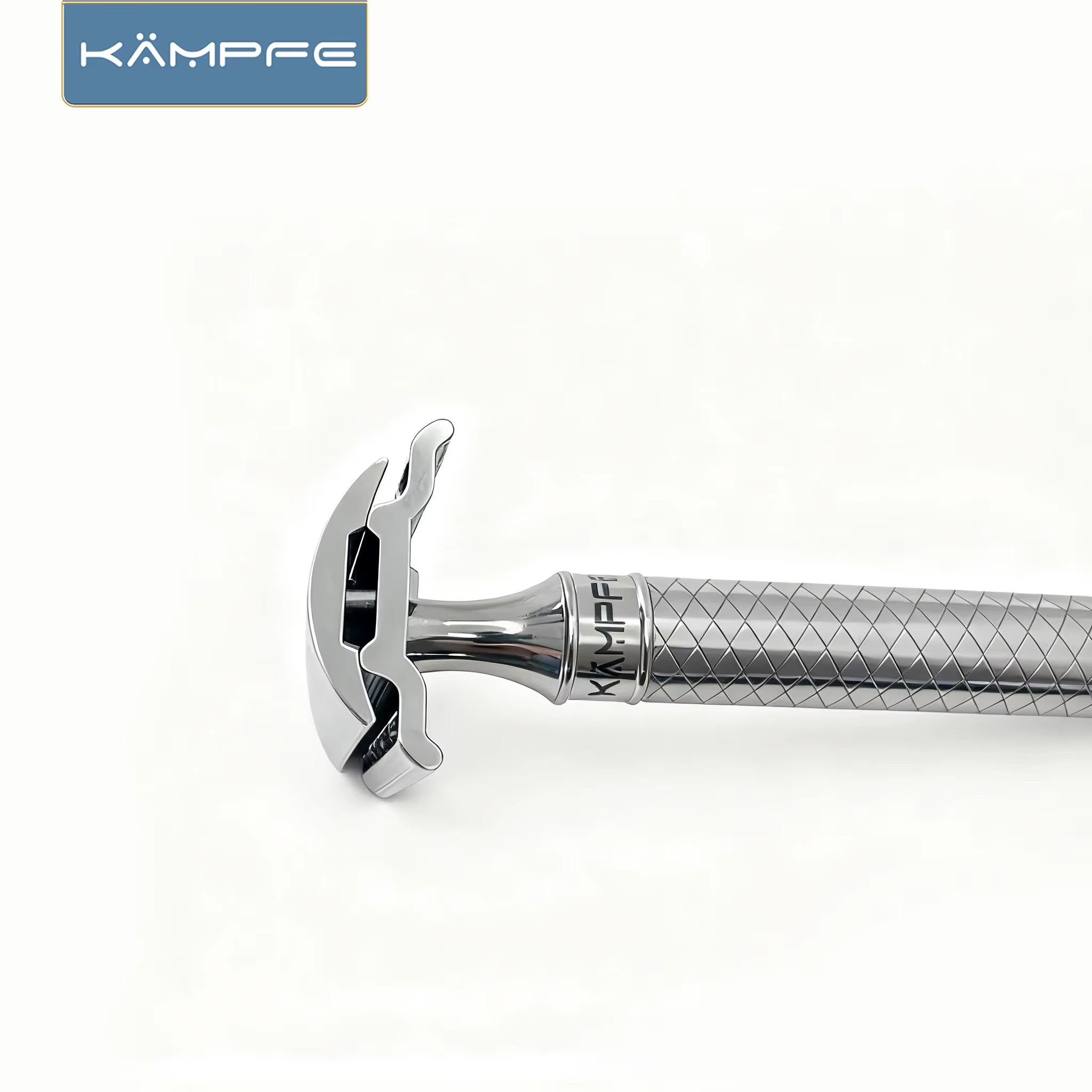 Rasoir de sécurité KAMPFE en acier inoxydable CNC, rasage lisse, outil manuel à double tranchant pou
