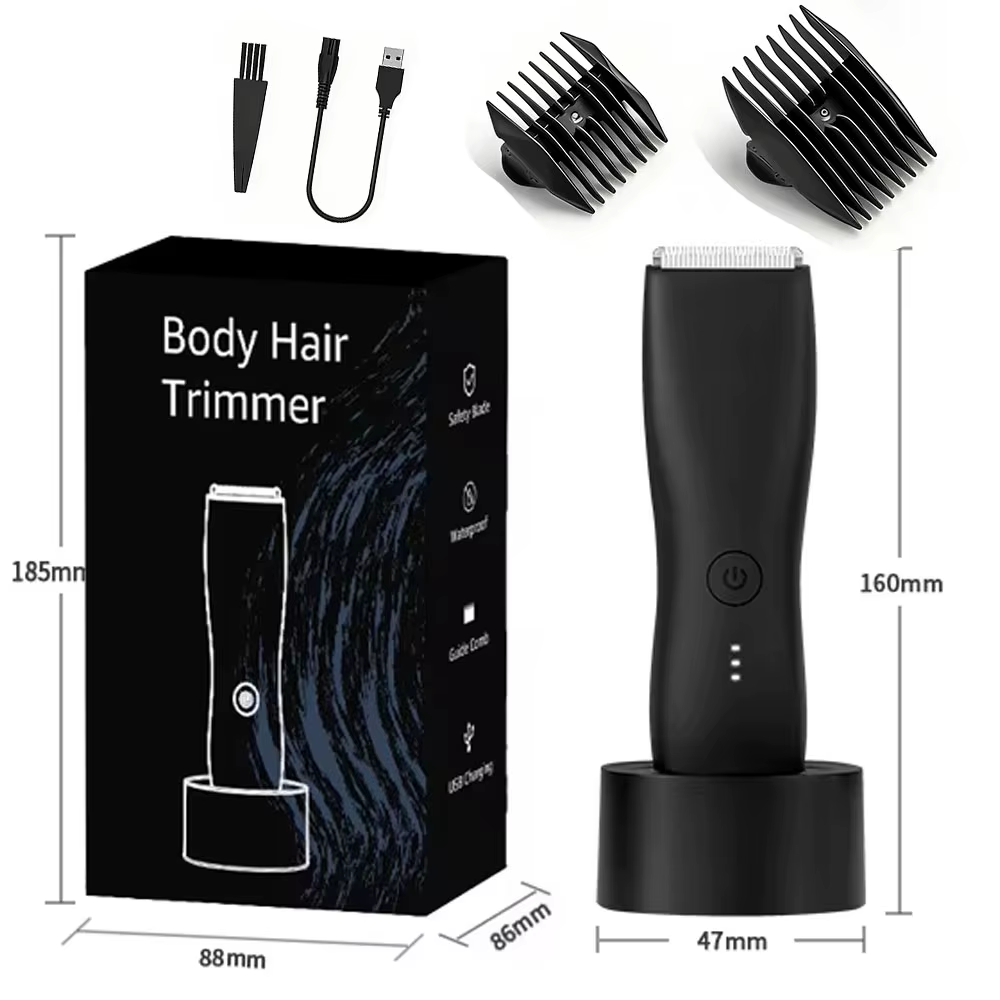Tondeuse électrique pour poils du bas du corps et de la zone pubienne, rasoir électrique pour hommes