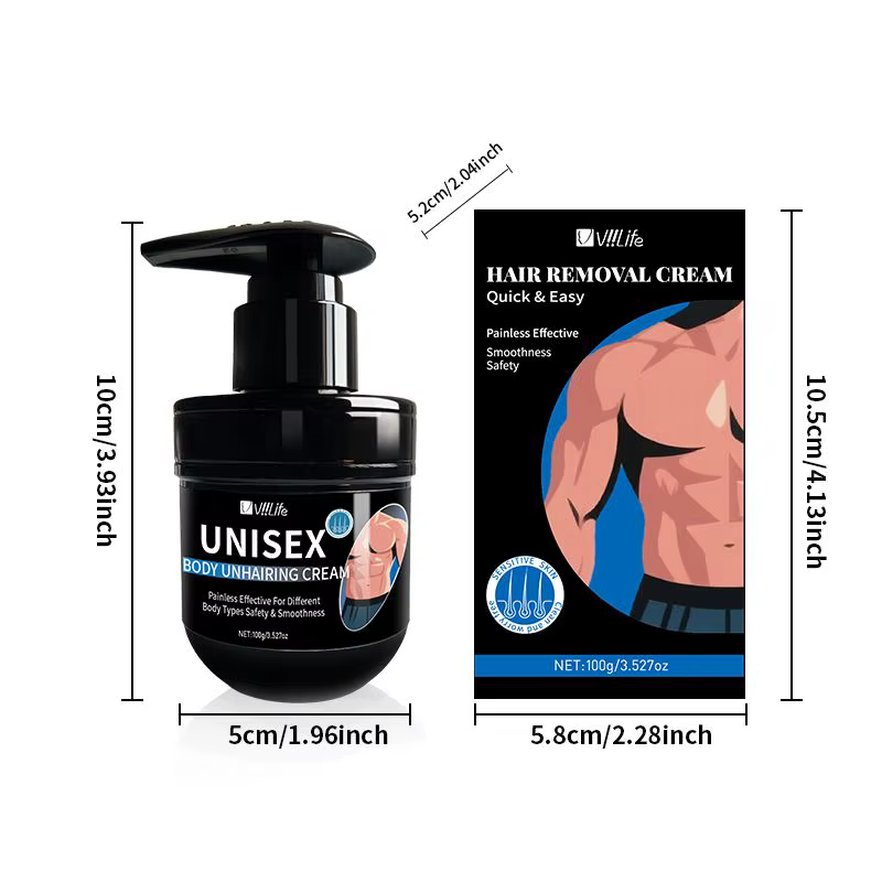 Viilife crème d'épilation pour hommes nourrissante indolore Non irritante inhibiteur de croissance l