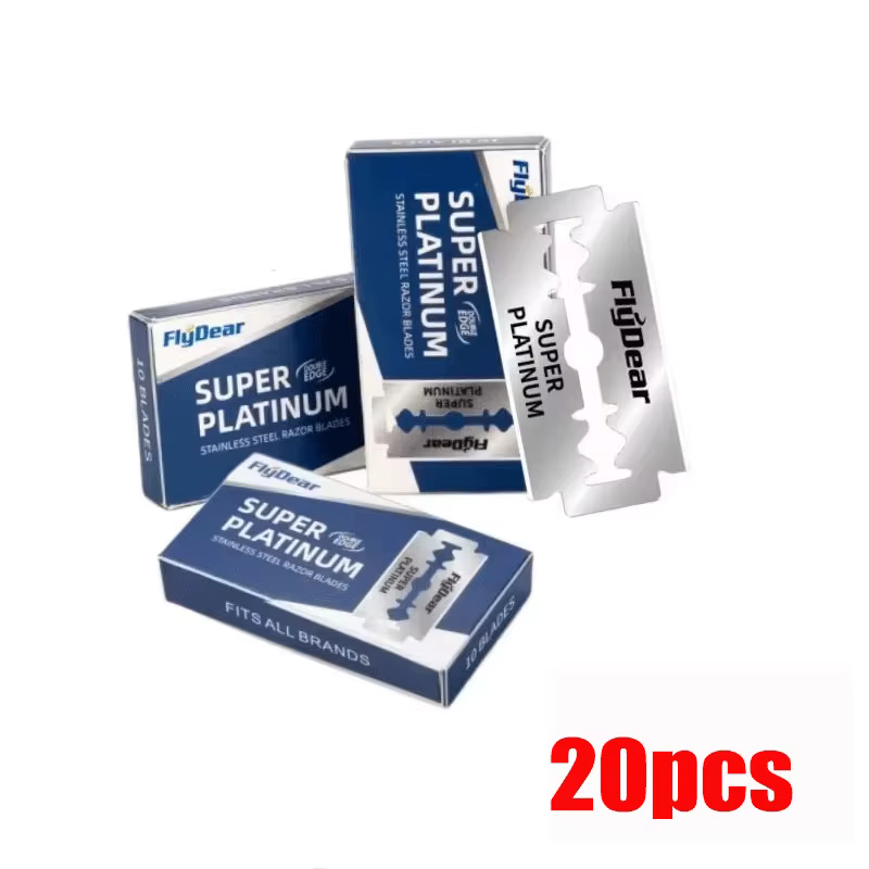 Lames de rasoir à double tranchant pour hommes, 20 à 120 pièces, pour le rasage, outil professionnel