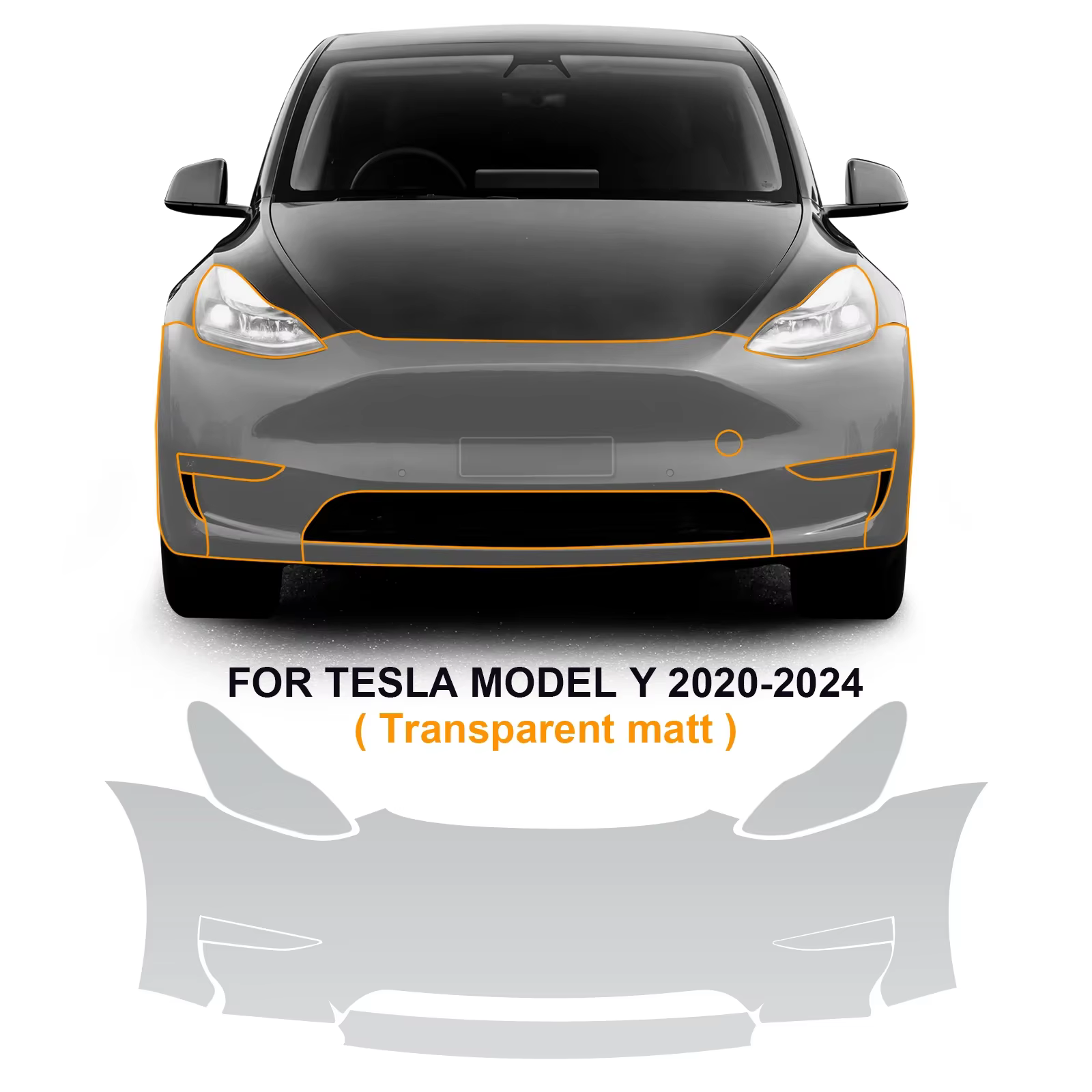 Film de protection de peinture de voiture en TPU mat résistant aux rayures, pour Tesla modèle Y 2020