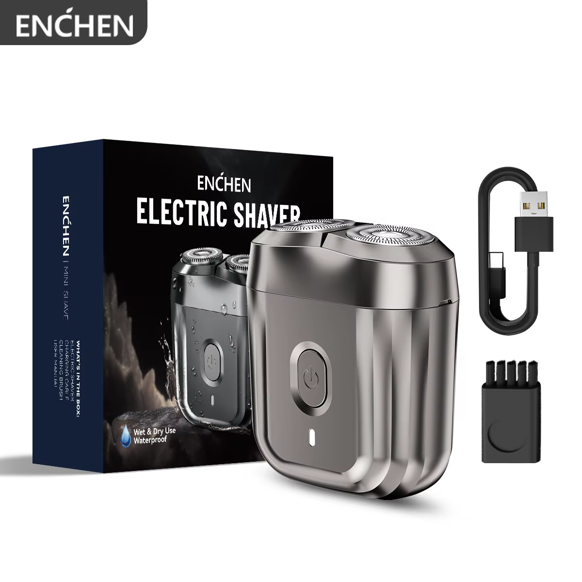 ENCHEN Mini 6 rasoir électrique avec têtes flexibles à 2 directions charge de Type C 100% tête de co