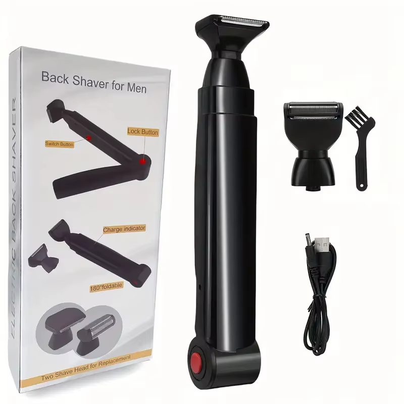 Rasoirs arrière pour hommes Body Groomers Rasoirs arrière pour hommes à long manche, poignée d'exten