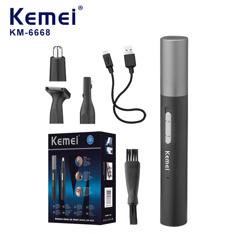 Kemei 6668 tout en un stylo nez tondeuse pour hommes femmes électrique tondeuse à barbe visage corps