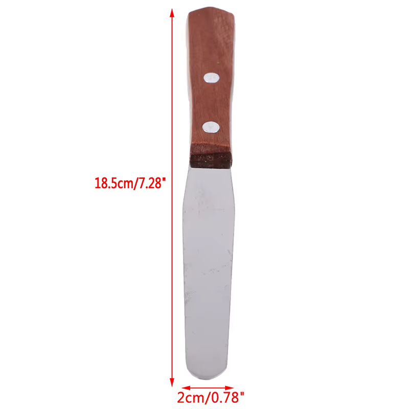 1 spatule à cire en acier inoxydable, couteau mélangeur, applicateur, outil d'épilation