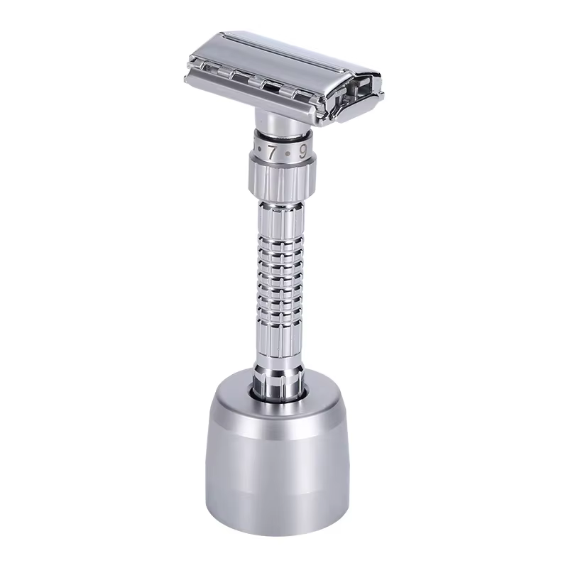 Rasoir de sécurité double tranchant pour hommes, type papillon, manche noir, rasoirs pour femmes, ra