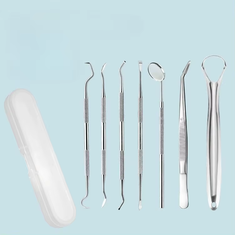3/4/5/6/7 pièces outils de dentiste professionnel en acier inoxydable dissolvant de tartre cure-dent