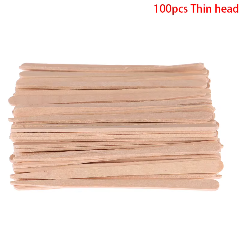 Bâtons jetables pour femmes, 100 pièces, bâtons d'épilation du corps en bois, cire, épilation, Kits 