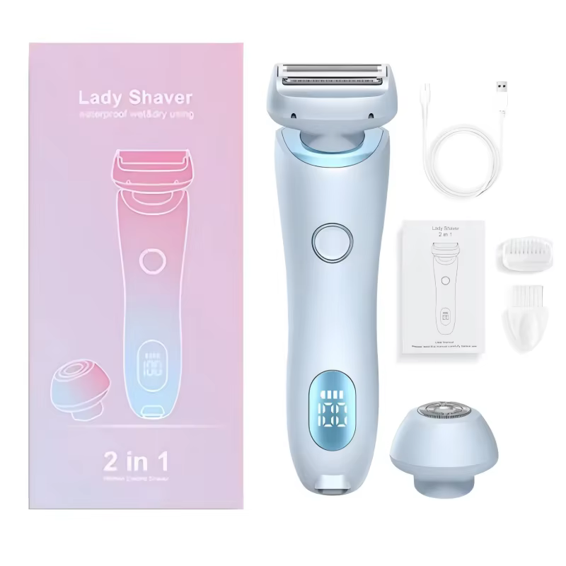 Rasoir électrique pour femmes, indolore, épilateur pour le visage, humide et sec, tondeuse de Bikini
