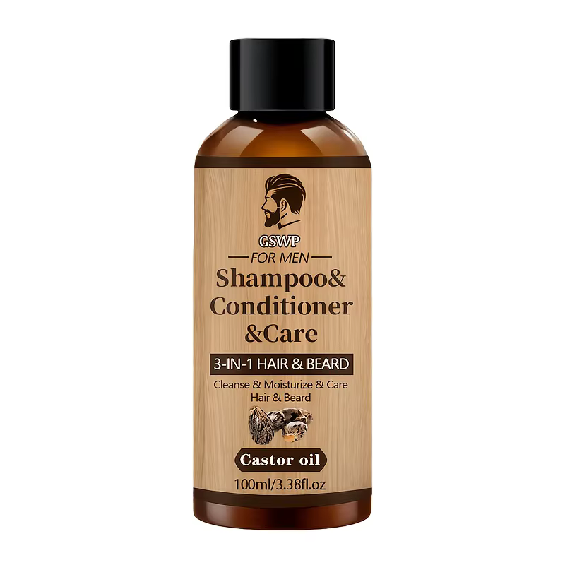 GSWP 3-en-1 Lavant pour cheveux et barbe, shampoing, après-shampoing et soin : nettoie et hydrate, n