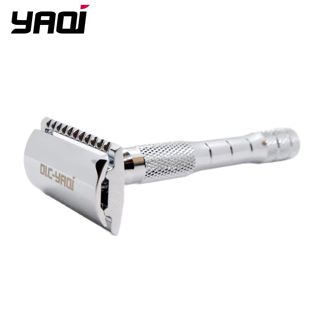 Vente Flash 2026 ! Rasoir de sécurité à double tranchant YAQI Orion Chrome Color pour rasage humide,