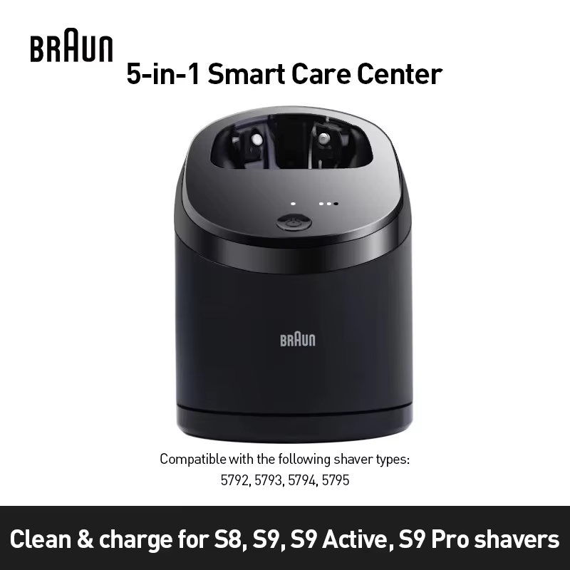 Centre de soins intelligent Braun avec séchage à l'air pour rasoirs électriques Braun S8/S9/S9Active