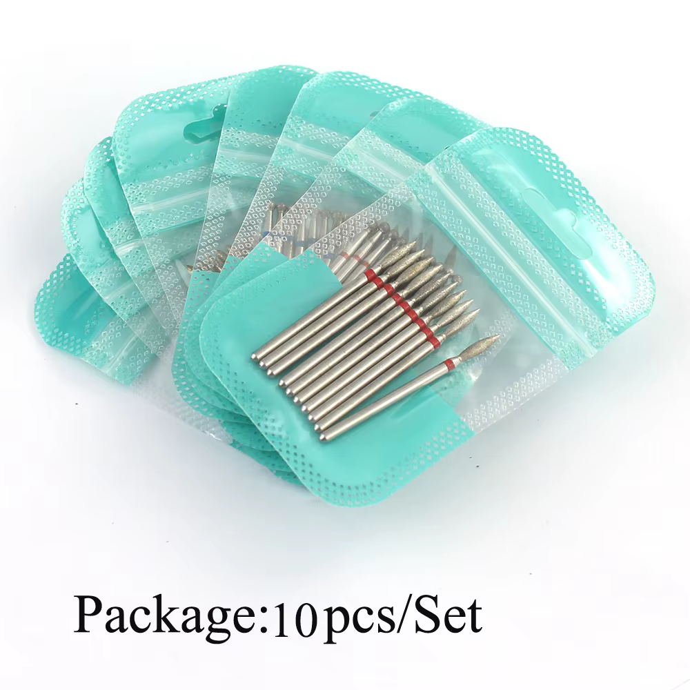 10 pièces diamant fraise ongles forets ensemble pour manucure accessoire pédicure électrique Machine