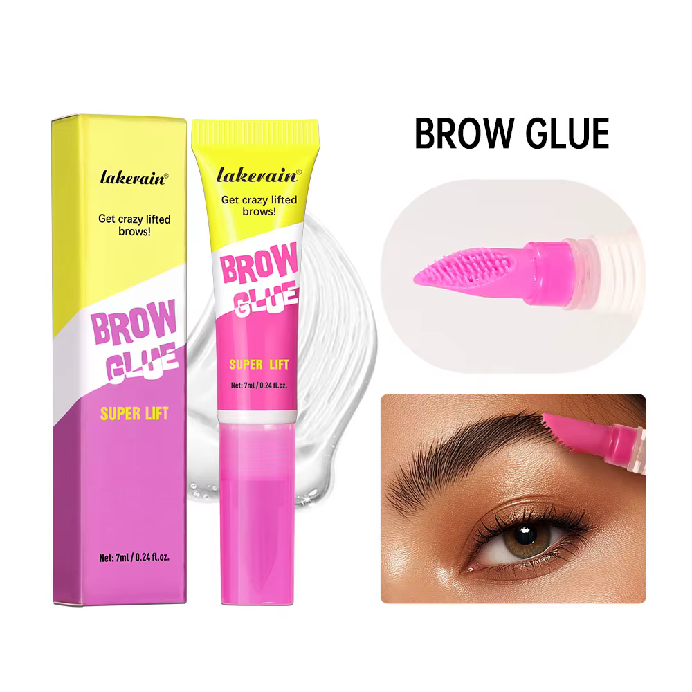 Gel de stratification des sourcils avec peigne, colle Super liftante, Gel transparent à forte tenue 