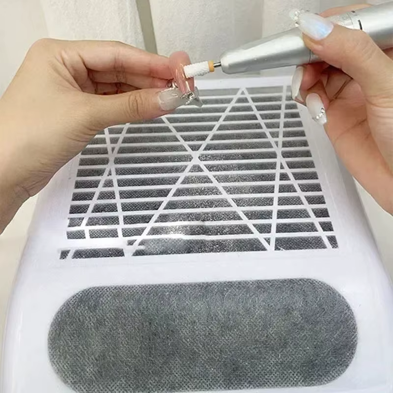 Filtre en papier pour aspirateur d'ongles, 100 pièces, collecteur rose/blanc/bleu, remplacement du f