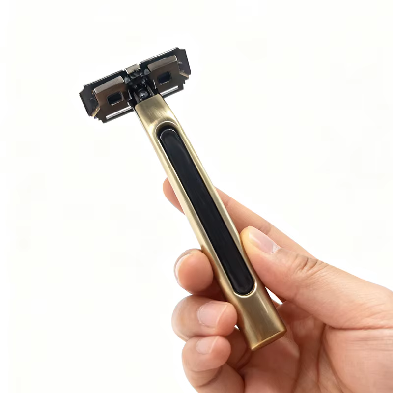 Rasoir de sécurité à Double tranchant avec 10 lames à bord unique pour hommes, soins de toilettage,