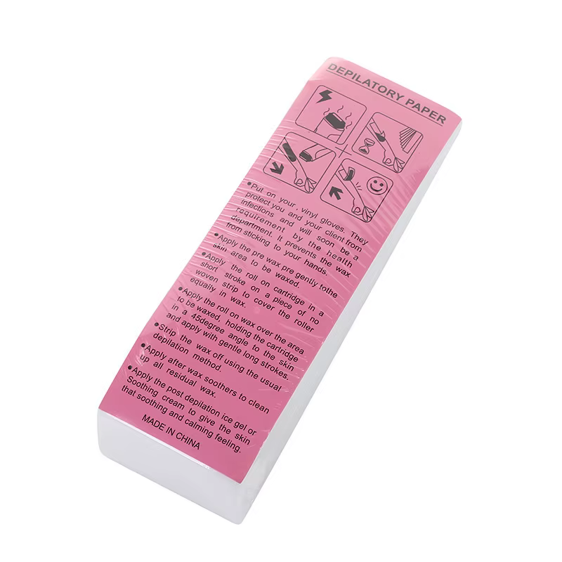 100 pièces/paquet – Rouleaux de papier non tissé pour l'épilation corporelle – Bandes de cire dépila