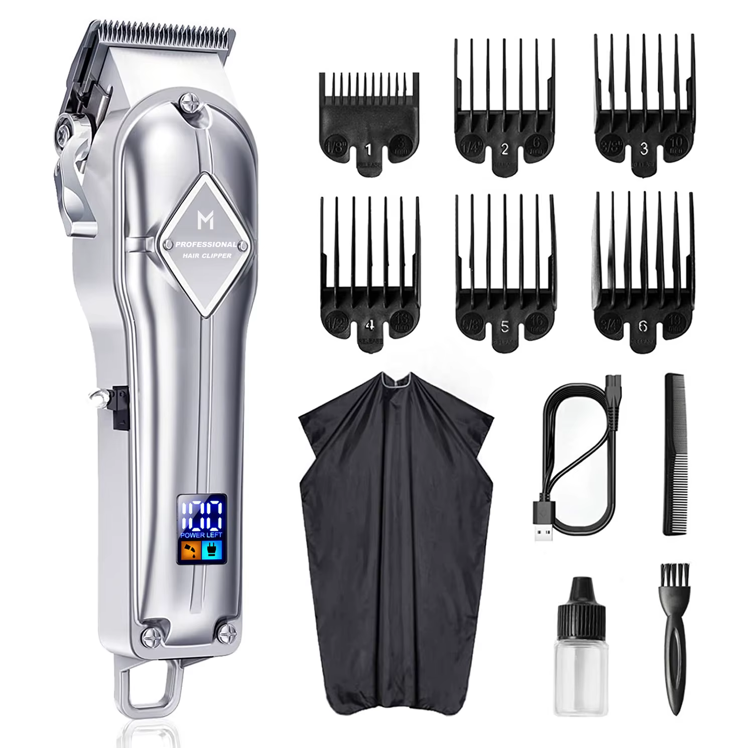 Tondeuses à cheveux limales pour hommes, Kit de coupe de cheveux professionnel, tondeuse à barbe, ba
