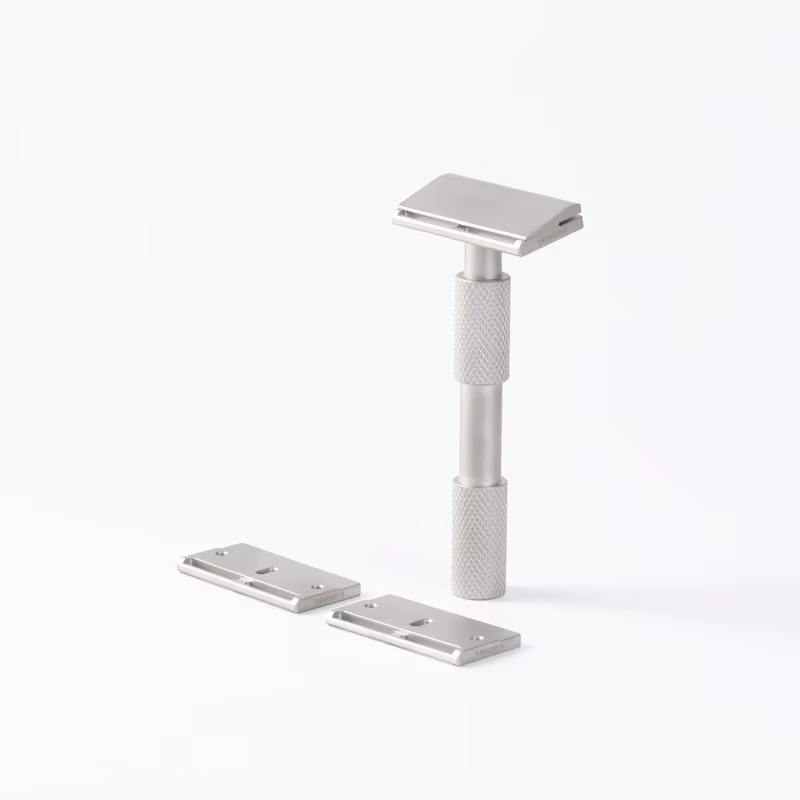 Rasoir de sécurité YAQI Aileron GEM Blade - Rasoir de rasage traditionnel avec 3 lames pour une coup