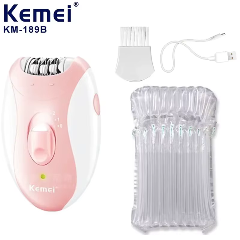 Kemei – épilateur électrique pour femmes, épilateur rechargeable à deux vitesses, rasoir étanche pou