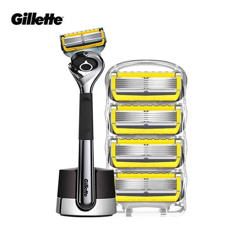 Ensemble de rasoirs pour homme Gillette Fusion5 ProGlide Shield, 1 manche, 5 lames de rechange, supp