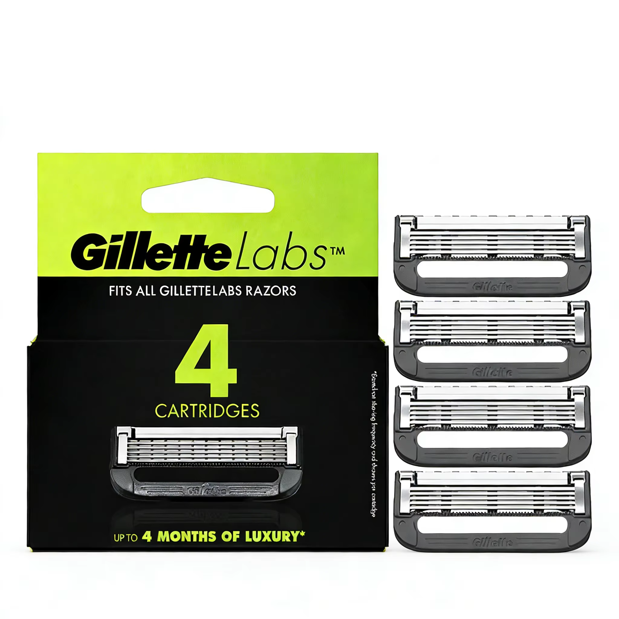 Rasoir Gillette Labs. Rasoir combiné pour homme. 1 manche, 5 recharges de lames de rasoir, comprend