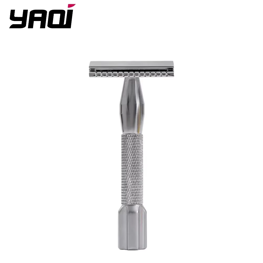 Rasoir de sécurité YAQI Razzo Rocket 2026 avec manche en aluminium couleur chrome pour hommes