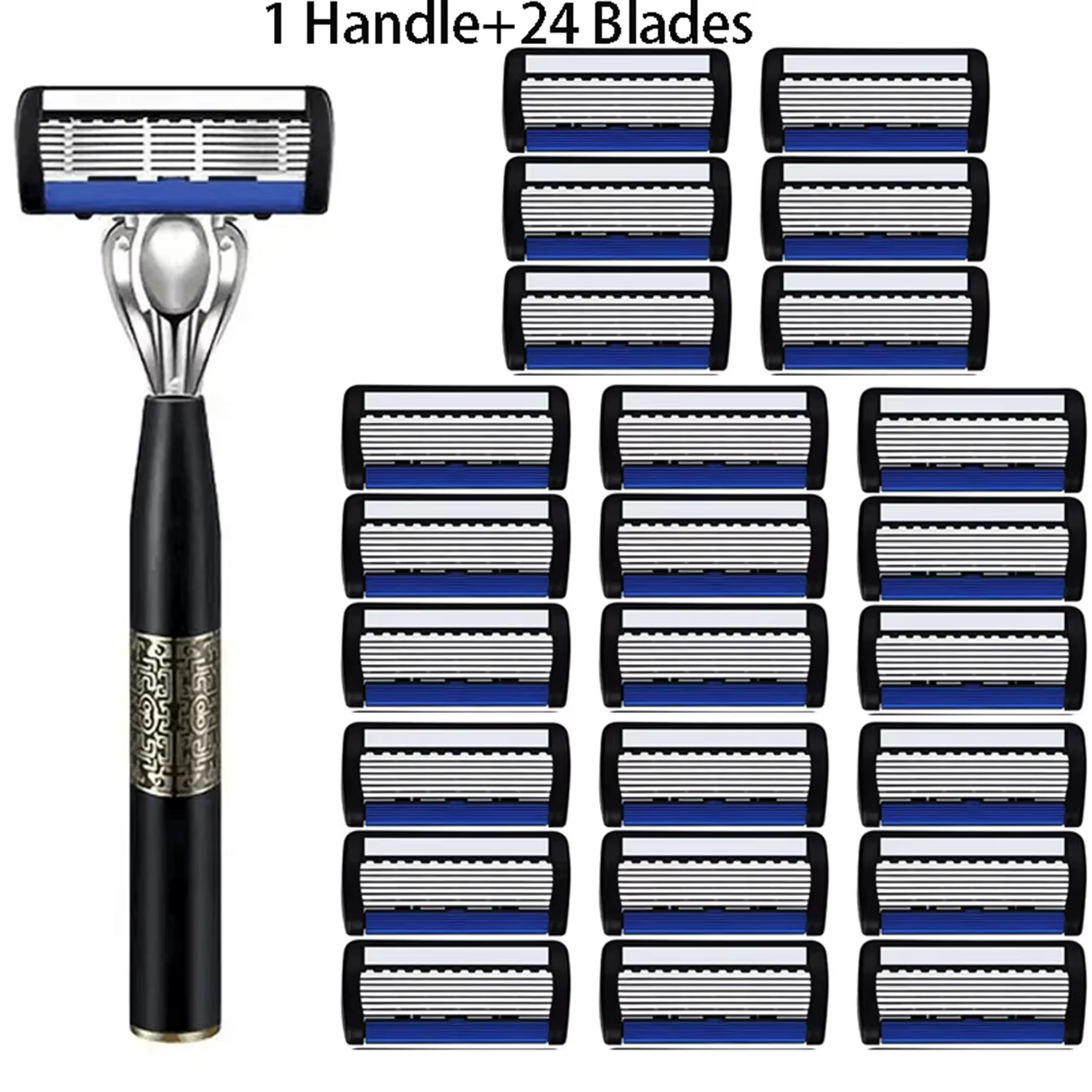 Rasoir manuel pour hommes, lavable, ordinaire, pour barbe et barbe, 6 couches, lame en acier inoxyda