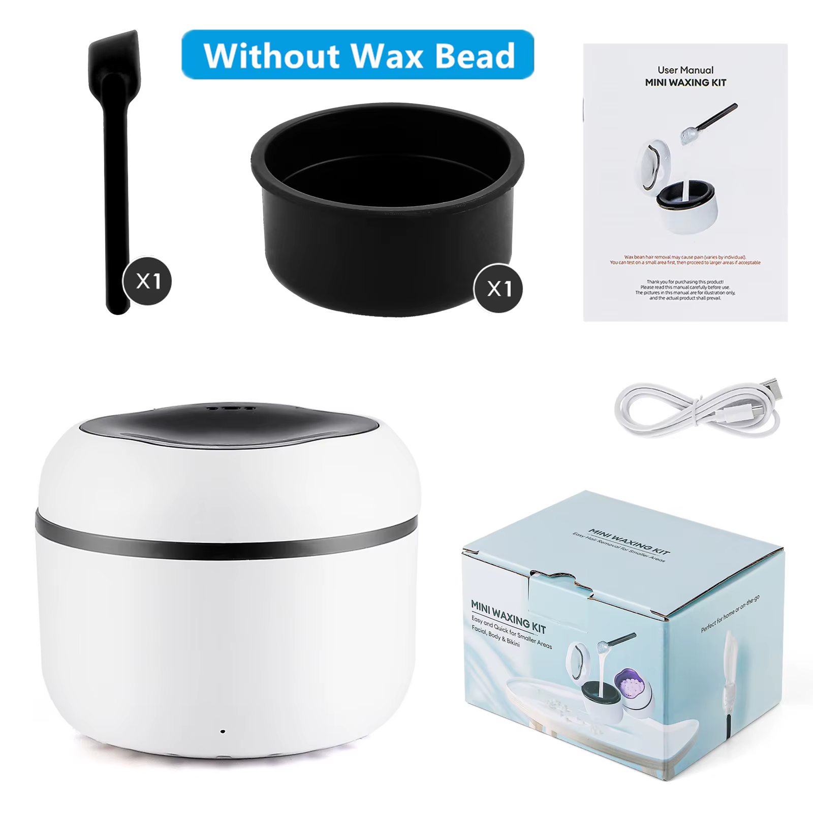 Mini Machine chauffante à cire 40g, bol en Silicone, chauffe-cire, nez, oreilles, épilation, Kit d'é