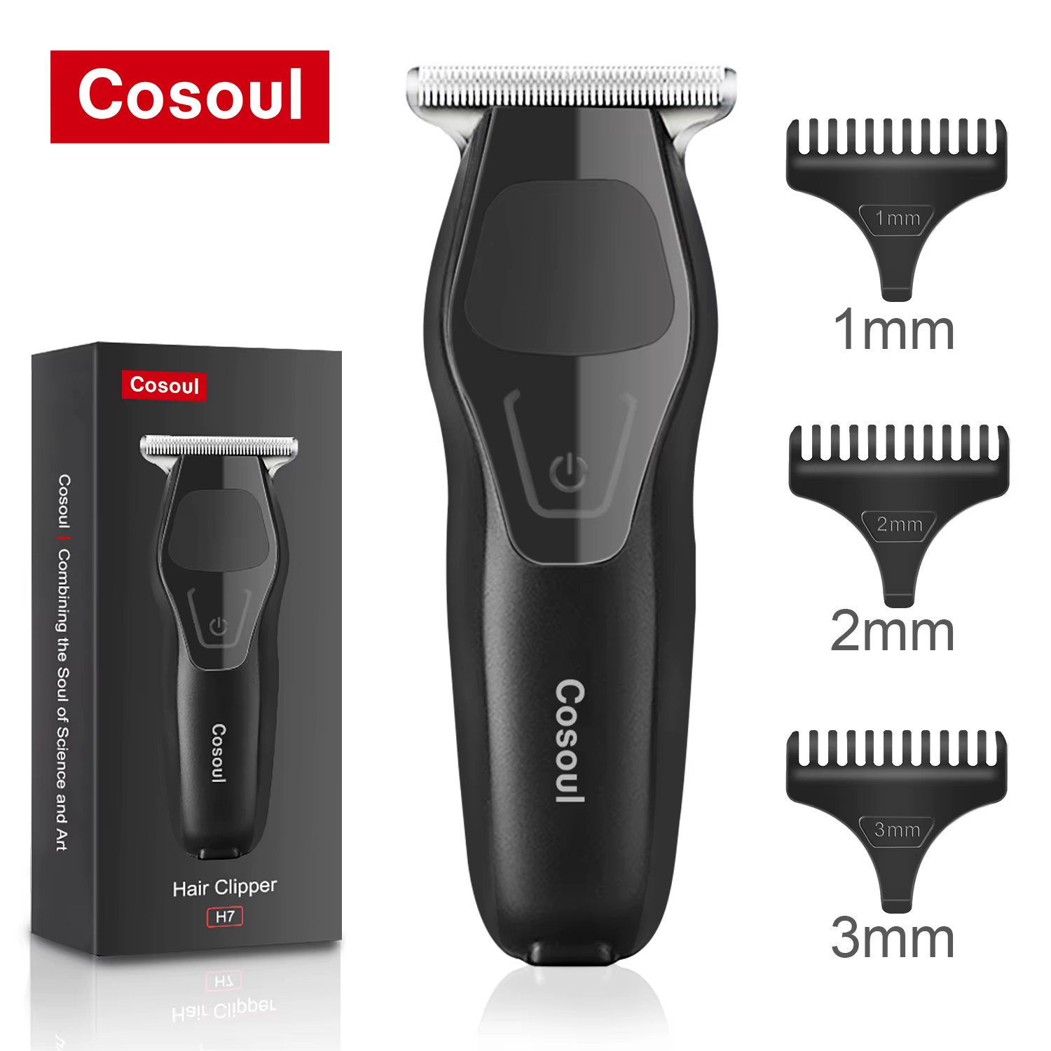 Cosoul tondeuse à cheveux tondeuse à barbe pour hommes tondeuse à cheveux professionnelle compacte P