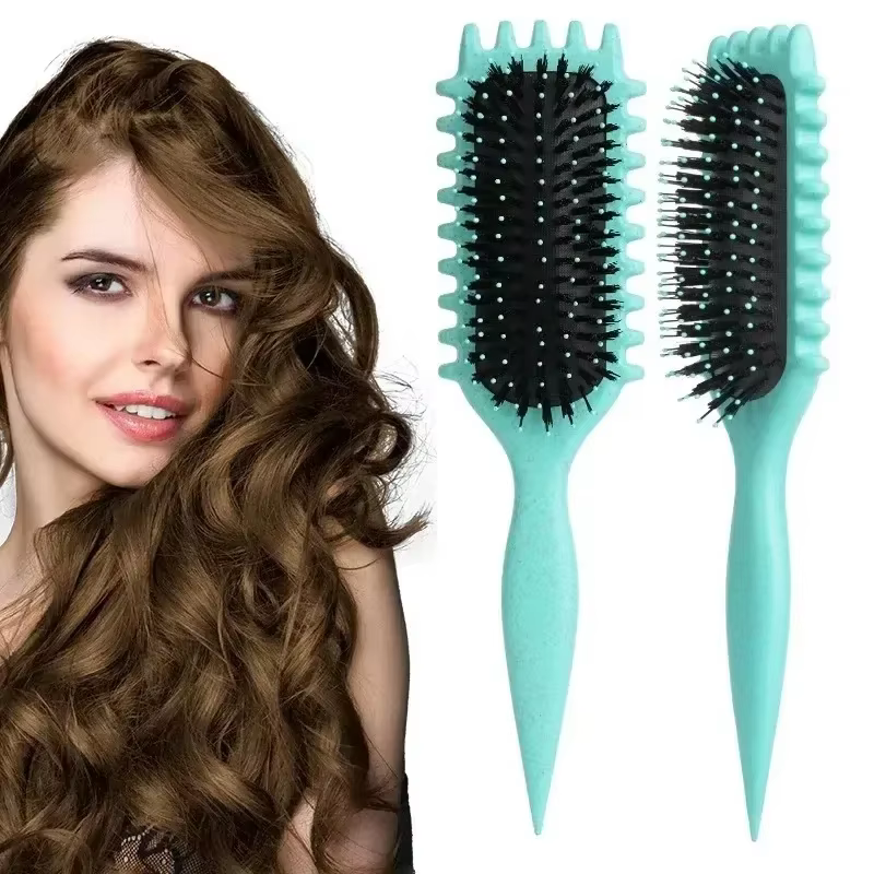 Brosse Coiffante pour Cheveux Bouclés – Brosse à Boucles pour Hommes et Femmes – Outil de Peignage e
