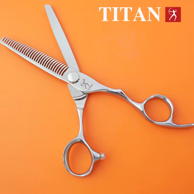 TITAN – ciseaux de barbier haut de gamme, professionnel, coiffure, ciseaux amincissants