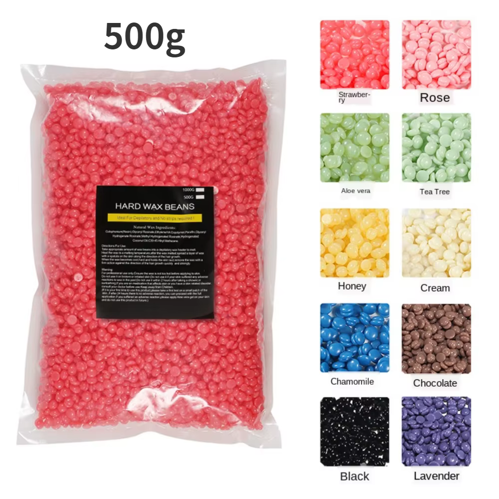 500 g/paquet cire haricots dépilatoire Film chaud granulés élimination Bikini visage cheveux jambes