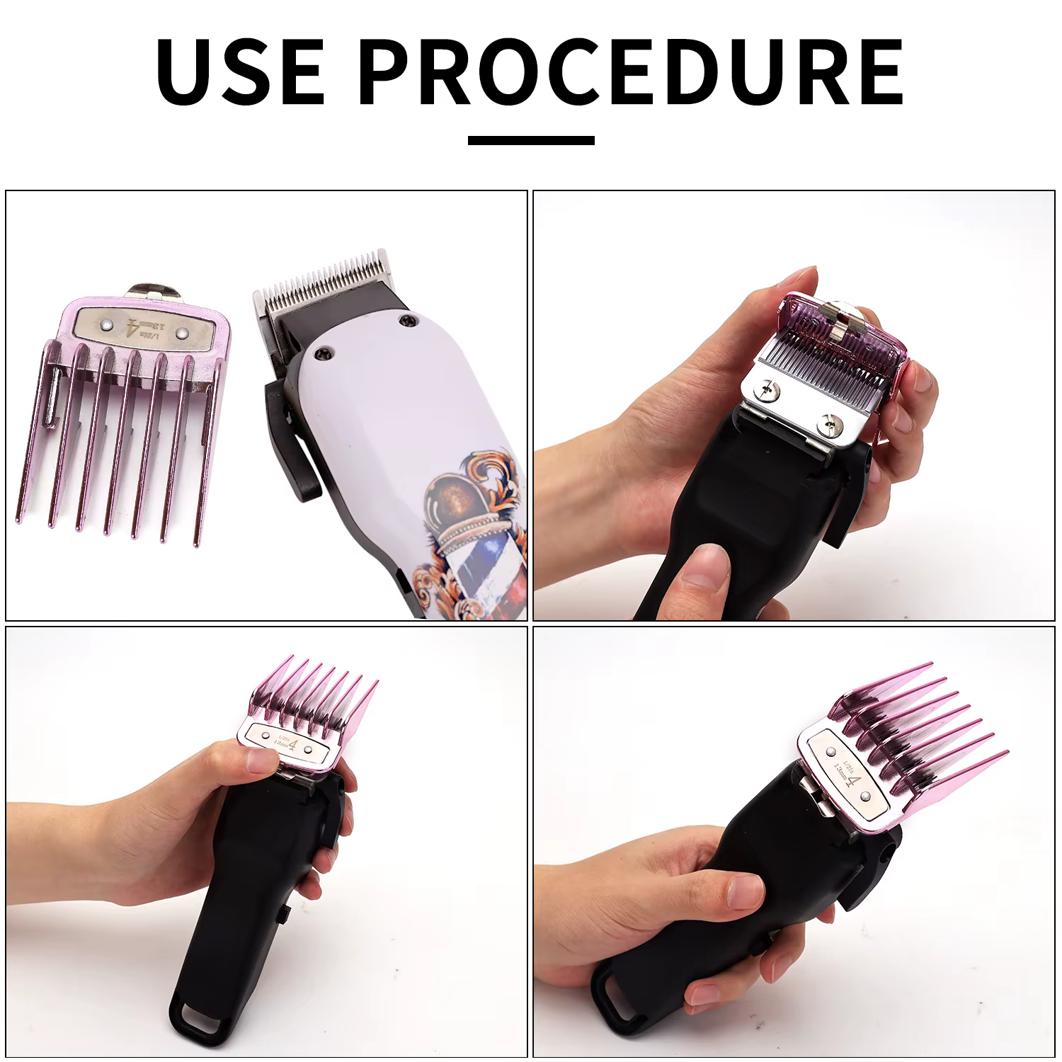 Ensemble de 10 pièces pour Salon de coiffure, galvanoplastie, limite de coupe de cheveux, peigne de
