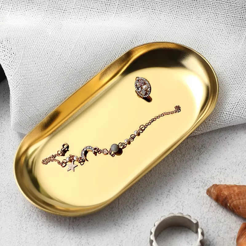 Plateau de rangement en acier inoxydable pour cosmétiques, équipement de nail art, plateau chirurgic